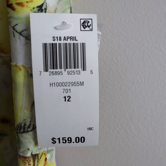 INC Floral Bouquet Lace - Midi Dress - Ruffle Handkerchief - Size 12 - NWT - Picture 5 of 13